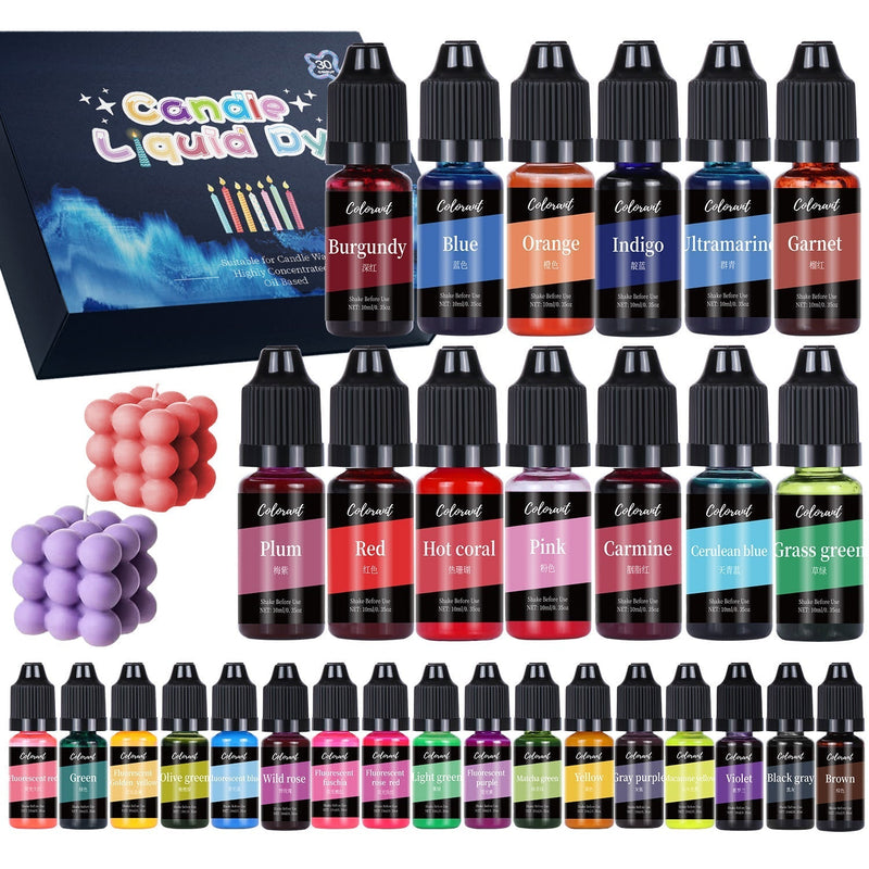 Vibrant Candle Dye Set - Create Custom Colors for Aromatherapy Candles Candles molds