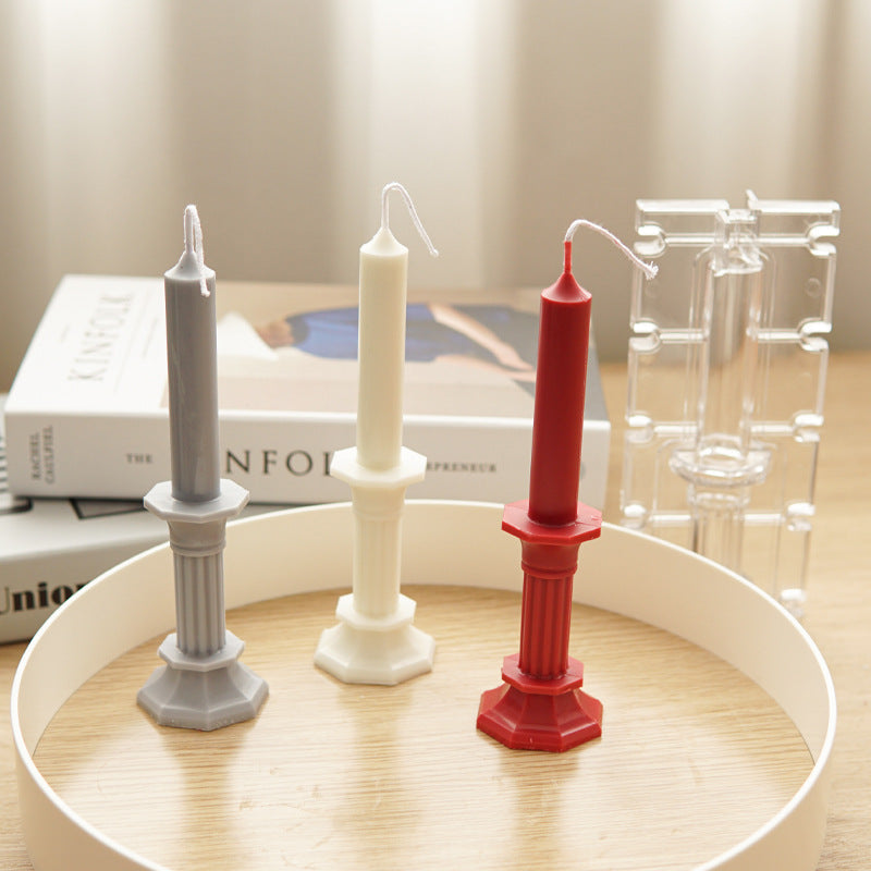 Vintage European Roman Column Acrylic Candle Mold - Unique Home Décor Candles molds