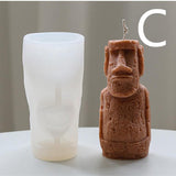 Wedding Dress K2 Mountain Moai monolithic human figure Greek Mythology Figurines Statue Sculpture Candle Molds Candles molds