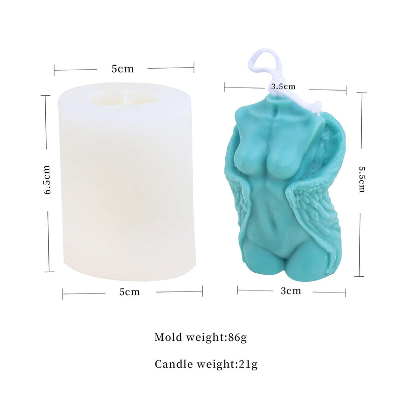 Winged Beauty: Angel Wings Body Candle Mold for Him and Her Candles molds