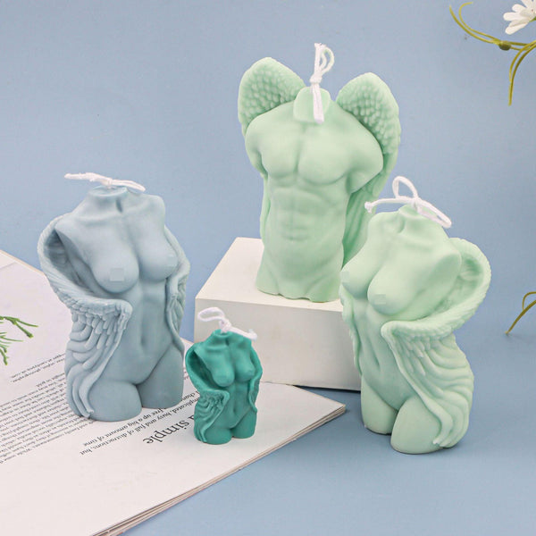 Winged Beauty: Angel Wings Body Candle Mold for Him and Her Candles molds