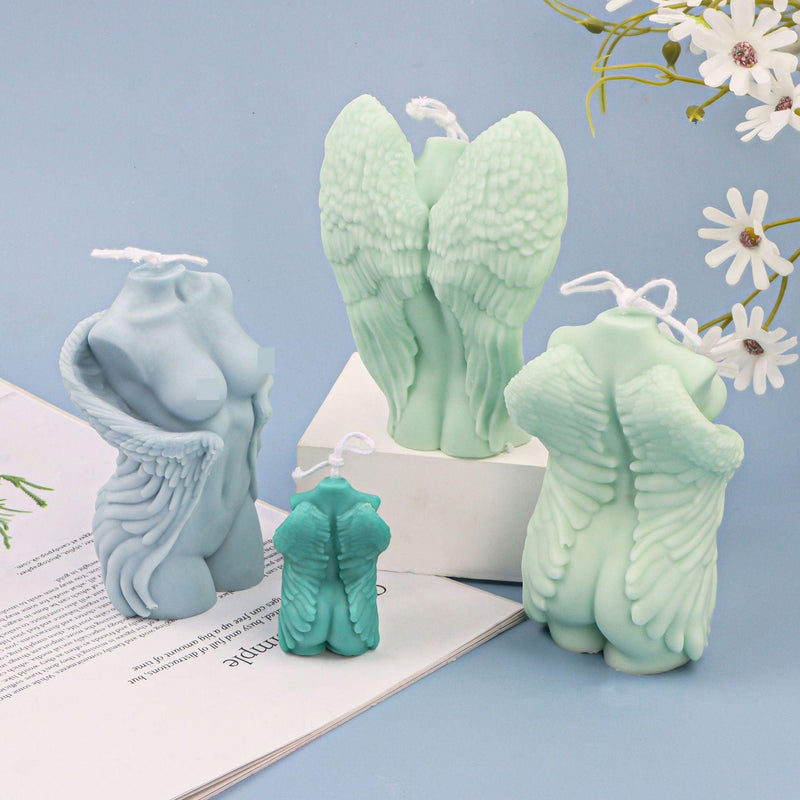 Winged Beauty: Angel Wings Body Candle Mold for Him and Her Candles molds