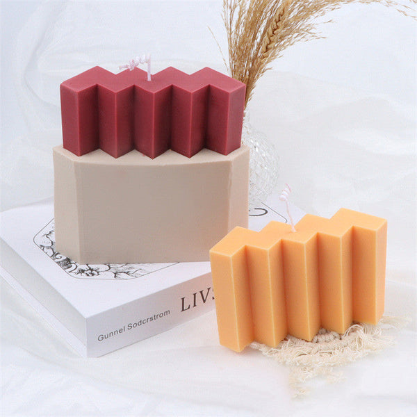 Zig Zag Silicone Candle Mold - Create Stunning Wave-Shaped Candles Candles molds
