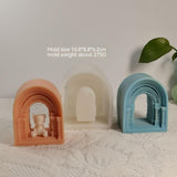 Ancient Castle Geometry-Arch Silicone Candle  Mold