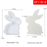 Cute Rabbit Aromatherapy Candle Silicone Mold