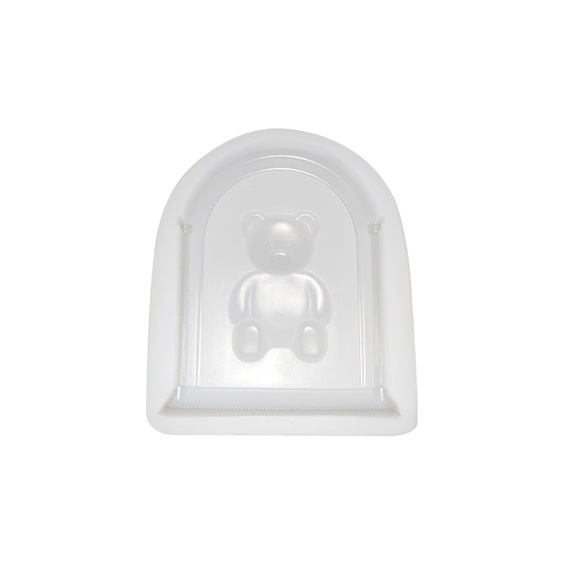 Arch Teddy Bear Photo Frame Scented Candle Silicone Mold