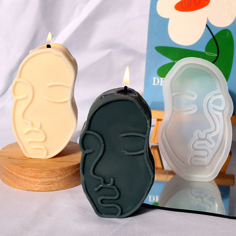 3D Human Face Silicone Candle Mold