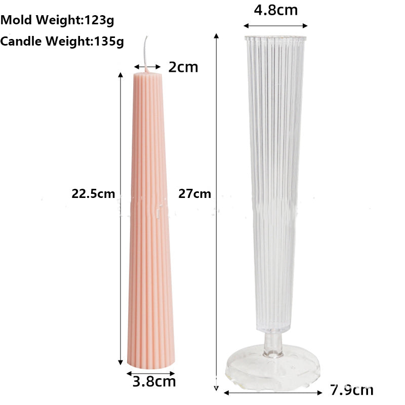 Long Pole Fine Tooth Cylindrical Candle Mold