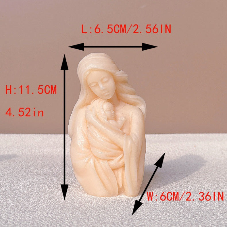 DIY Virgin Mary Statue Silicone Candle Mold